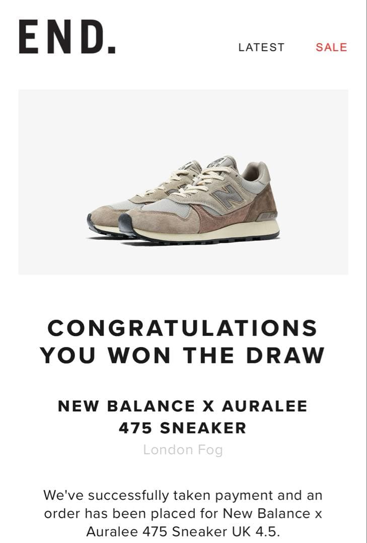 auralee New Balance オーラリー23 U475AE T500