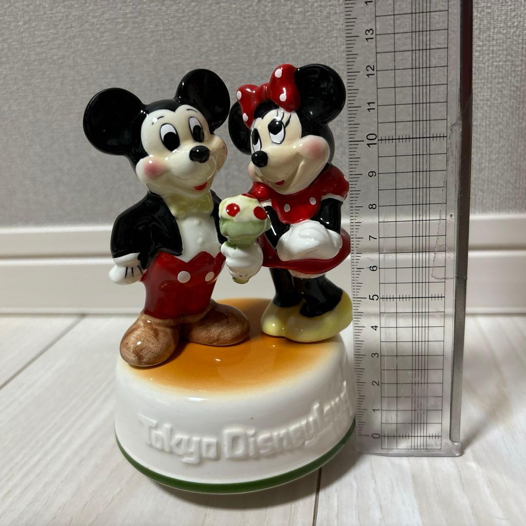 美品】ディズニーランド ミッキー＆ミニー オルゴール 陶器製 - メルカリ