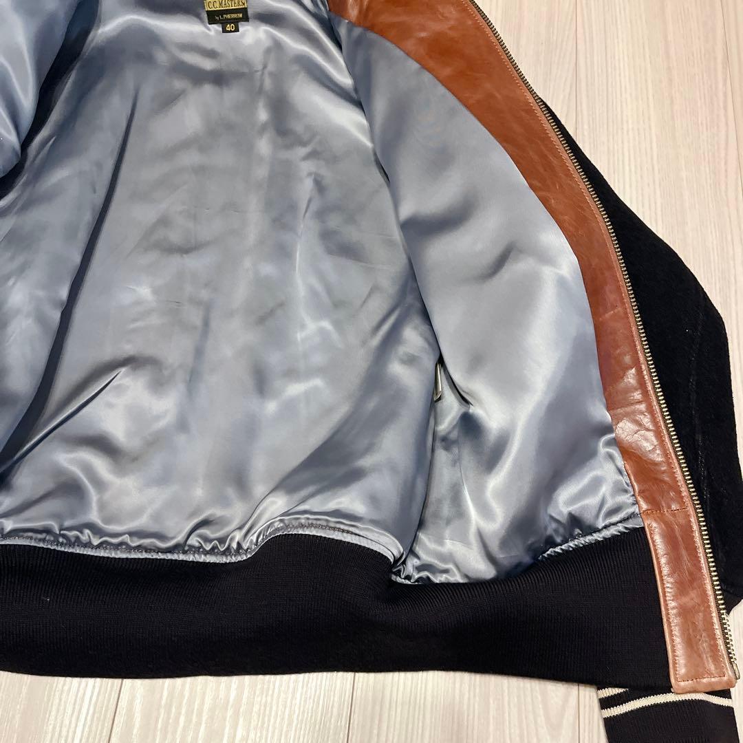 超希少 PHERROW’S C.C.MASTERS レザー×ウール スタジャン