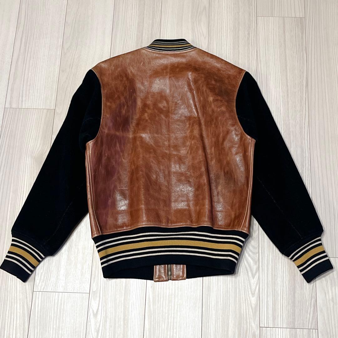 超希少 PHERROW’S C.C.MASTERS レザー×ウール スタジャン