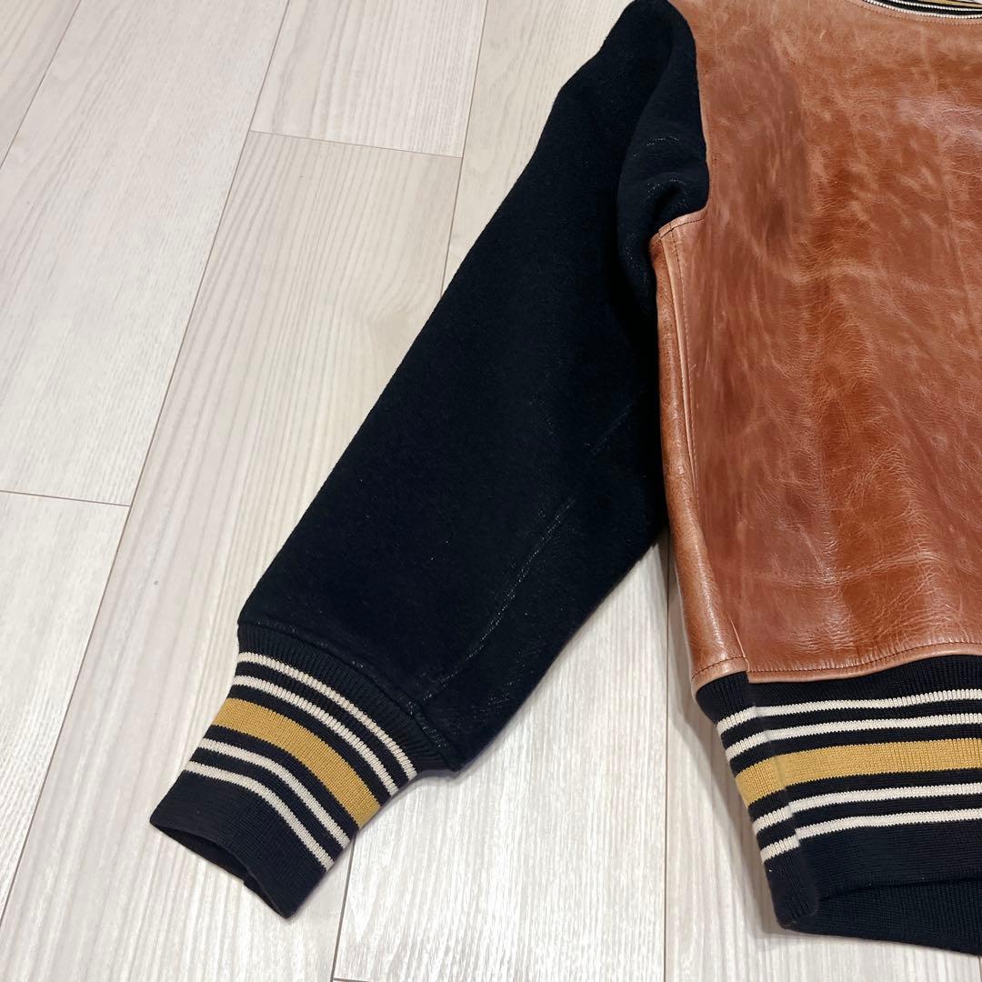 超希少 PHERROW’S C.C.MASTERS レザー×ウール スタジャン