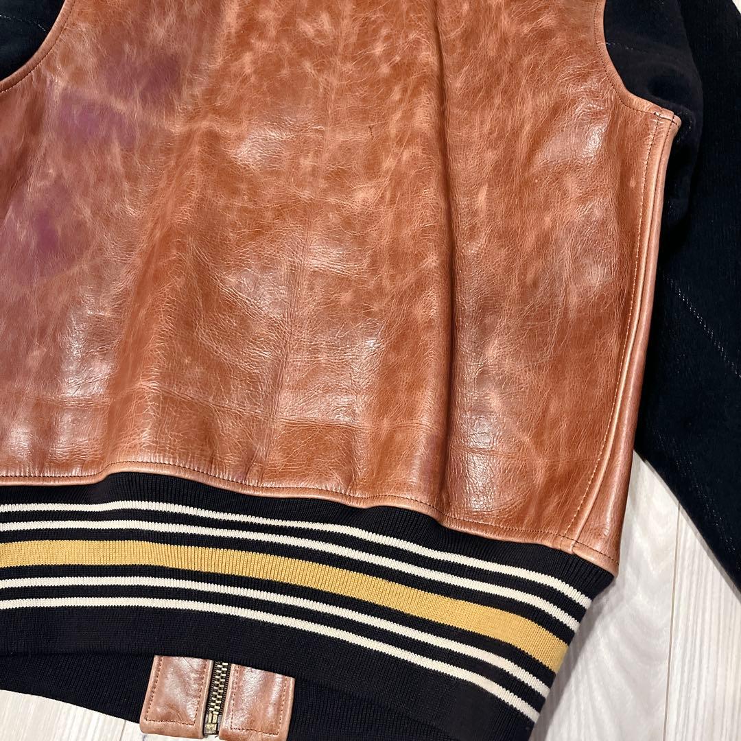 超希少 PHERROW’S C.C.MASTERS レザー×ウール スタジャン