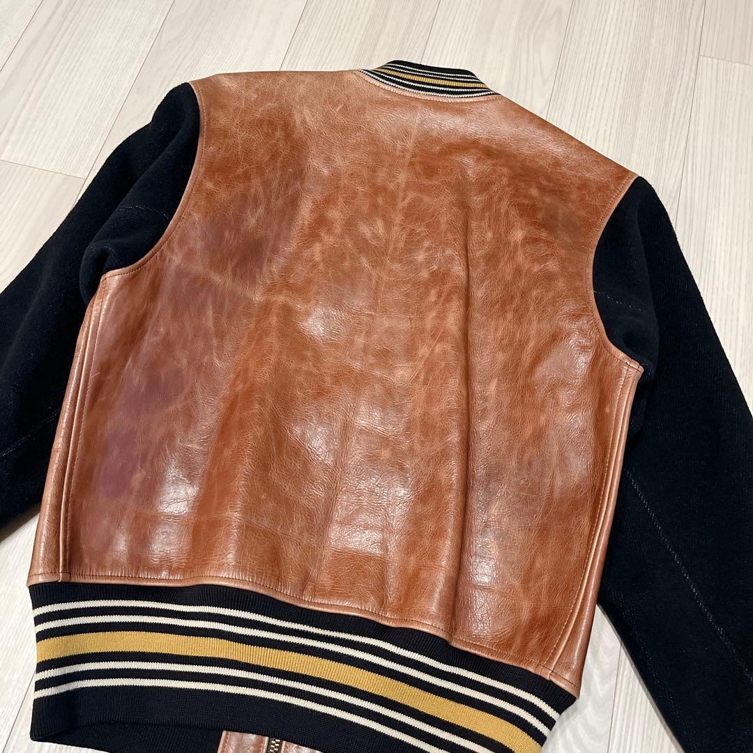 超希少 PHERROW’S C.C.MASTERS レザー×ウール スタジャン