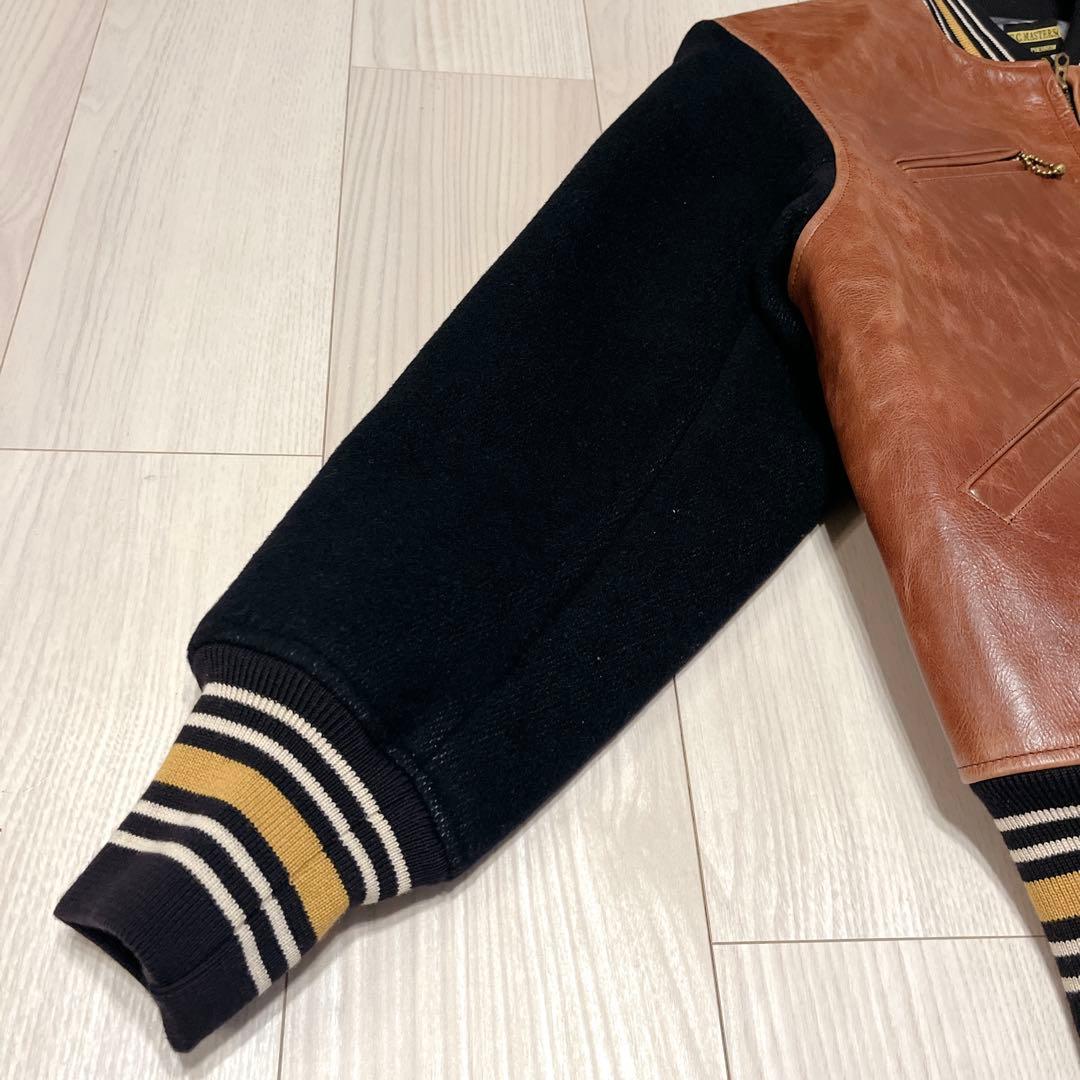 超希少 PHERROW’S C.C.MASTERS レザー×ウール スタジャン