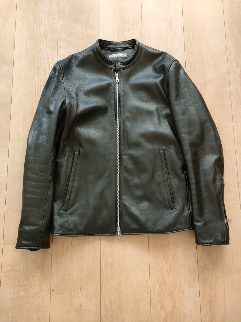 ナノ・ユニバース シングル レザー ライダージャケット 黒 M