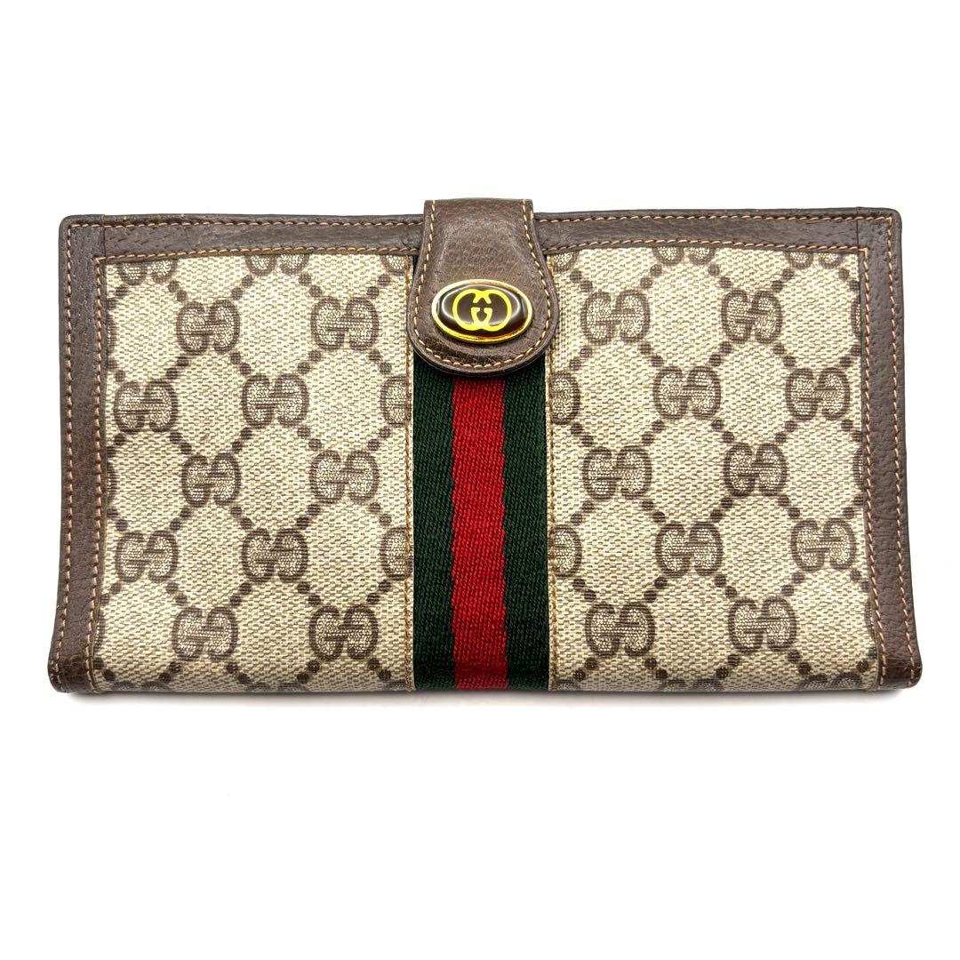 グッチ オールド 長財布 シェリーライン GG スプリーム インターロッキング