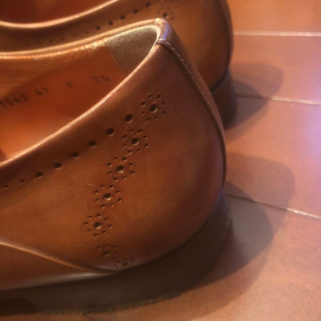 サントーニ Santoni /ドレスシューズ 71/2【ライトブラウン】
