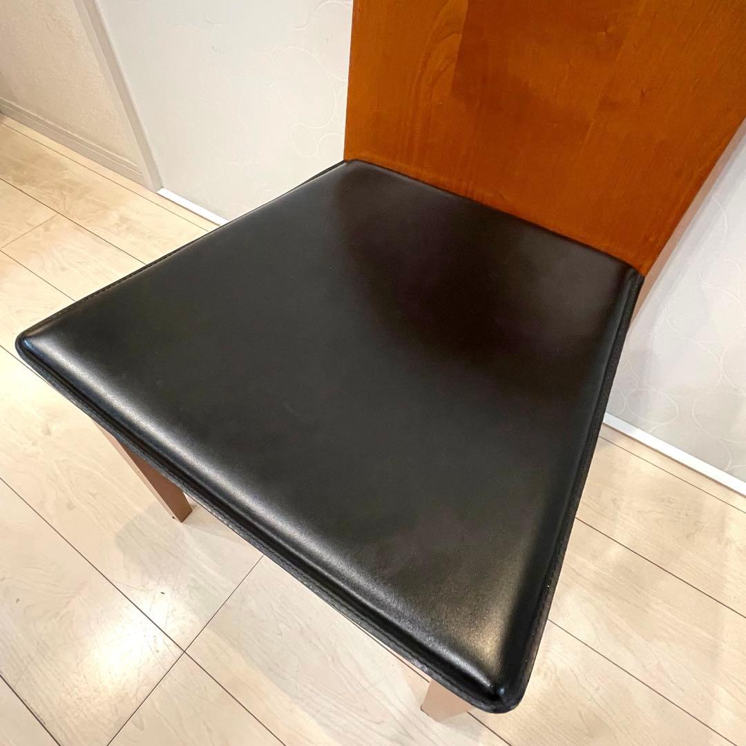 Calligaris】イタリア製 ダイニングチェア 本革 木製チェア 椅子