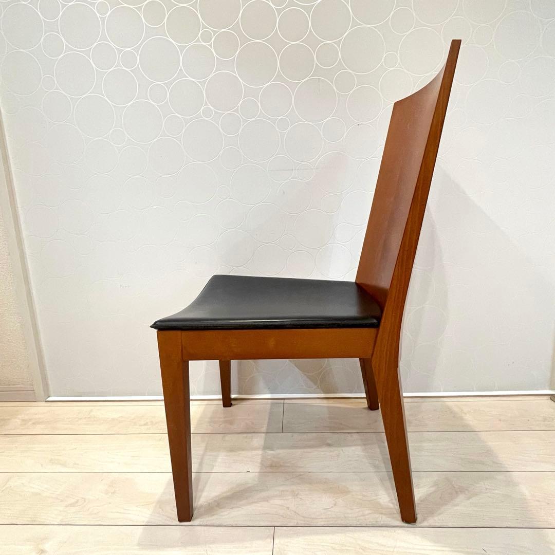 Calligaris】イタリア製 ダイニングチェア 本革 木製チェア 椅子