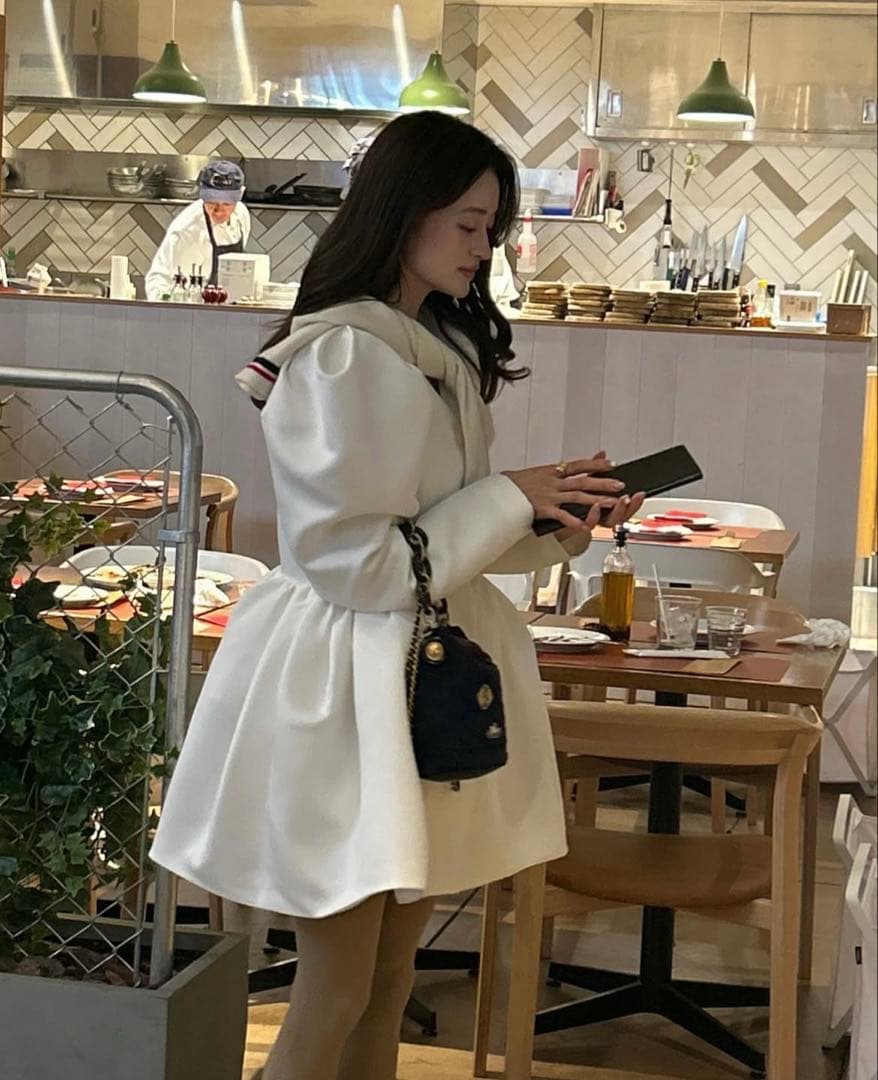 【新品未使用】Bibiy. パフスリーブミニワンピース ホワイト