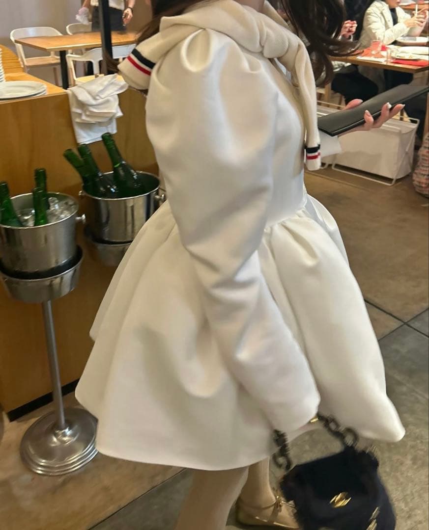 【新品未使用】Bibiy. パフスリーブミニワンピース ホワイト