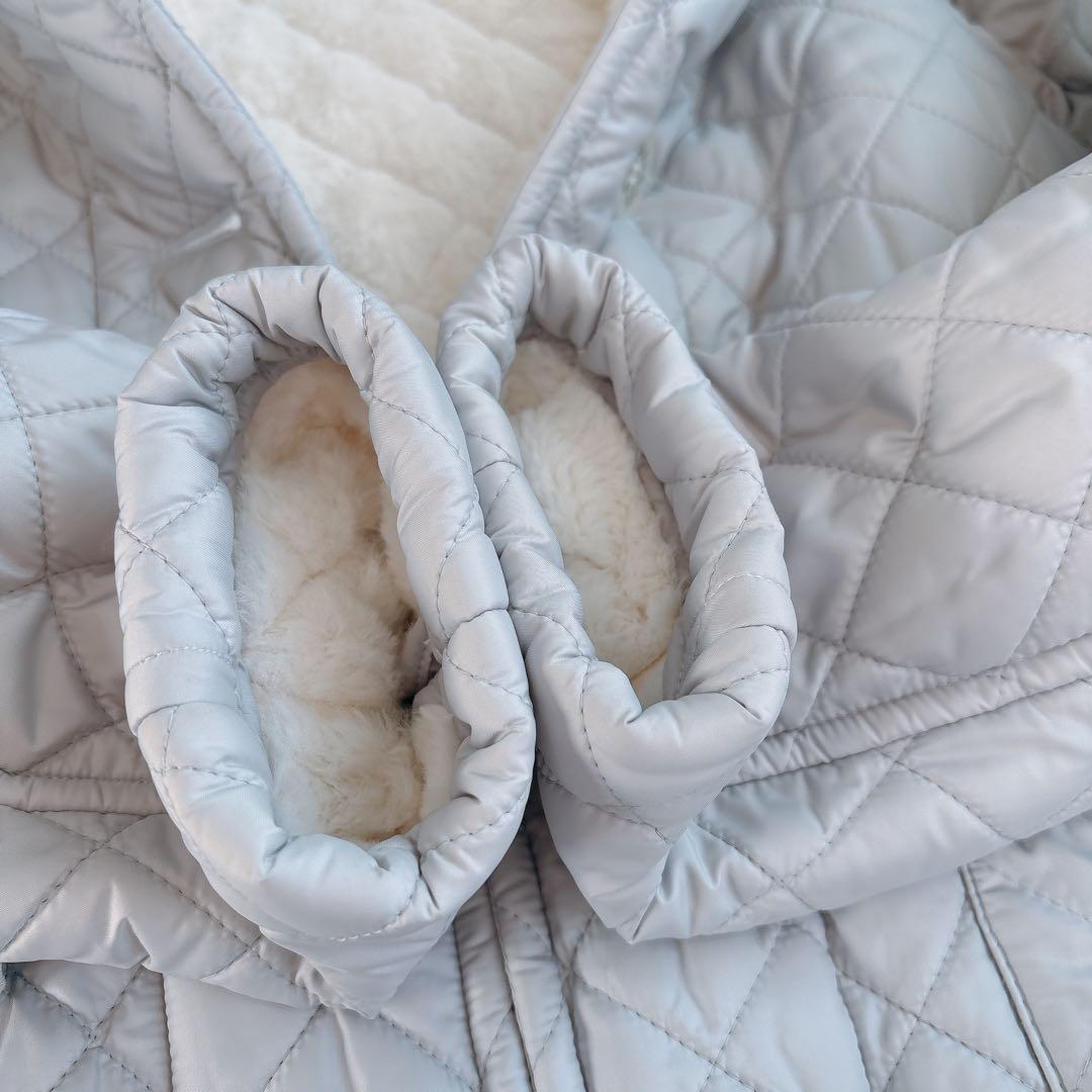 美品 マッキントッシュロンドン キルティング ロングコート ボア 36 ダウン