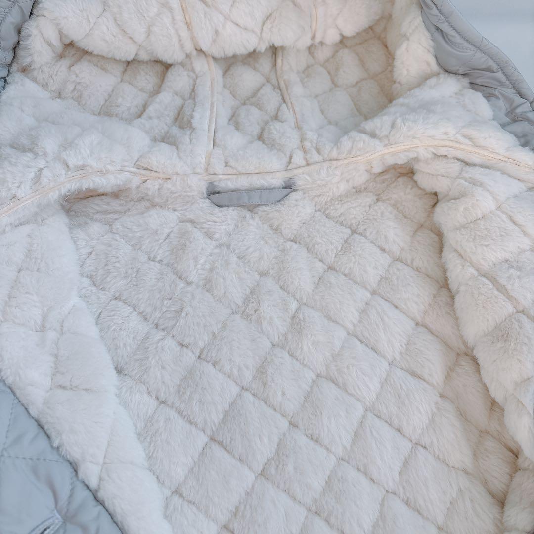 美品 マッキントッシュロンドン キルティング ロングコート ボア 36 ダウン