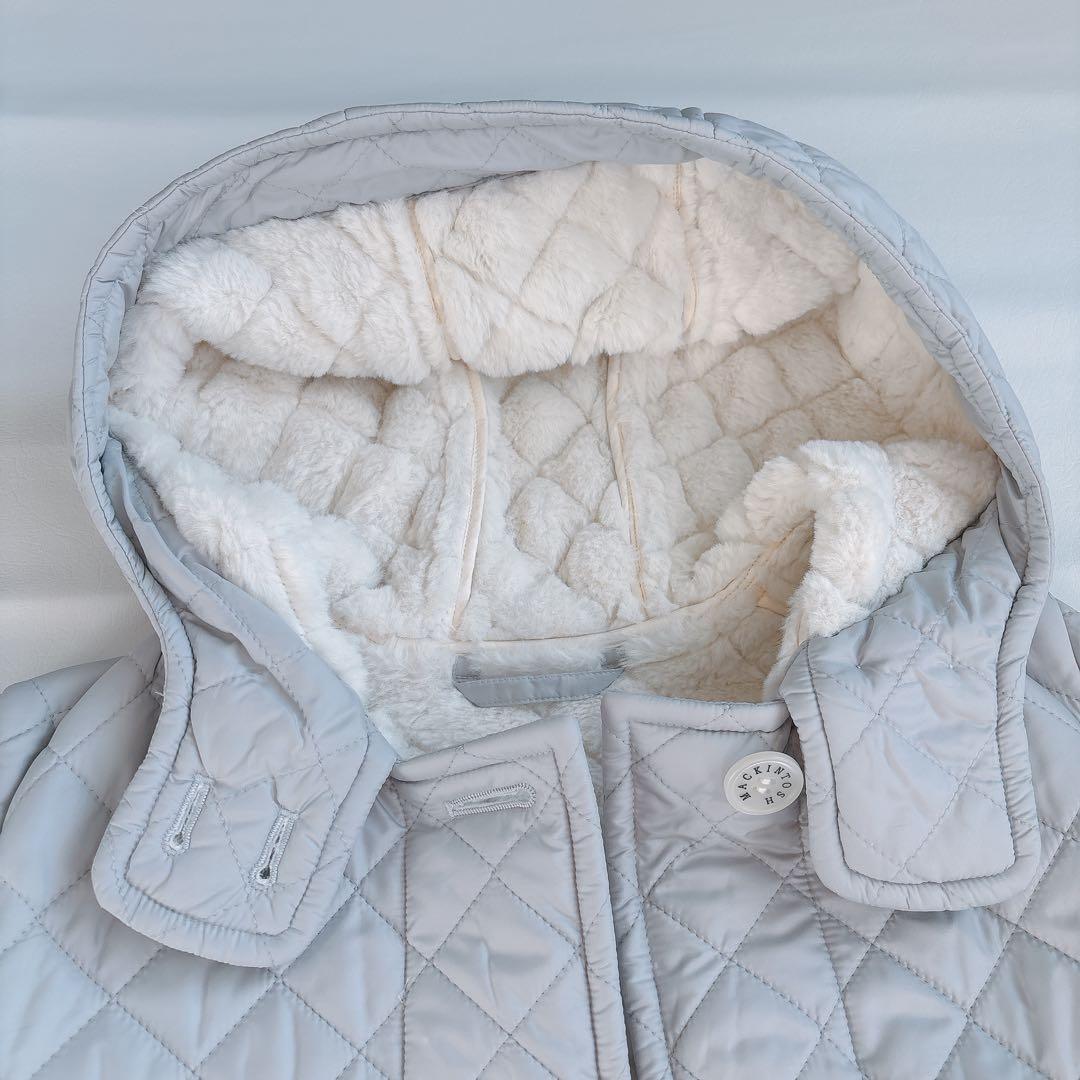 美品 マッキントッシュロンドン キルティング ロングコート ボア 36 ダウン