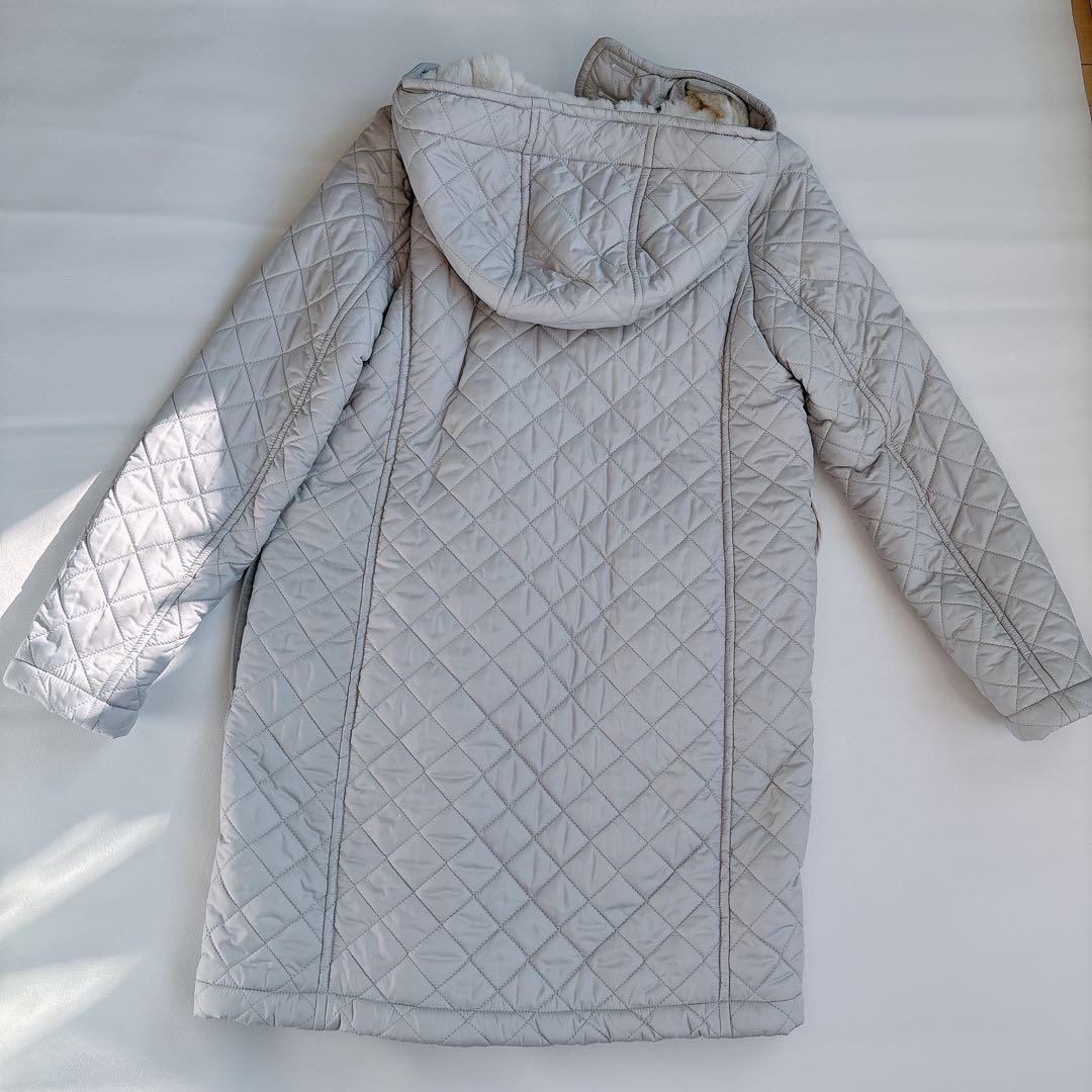 美品 マッキントッシュロンドン キルティング ロングコート ボア 36 ダウン