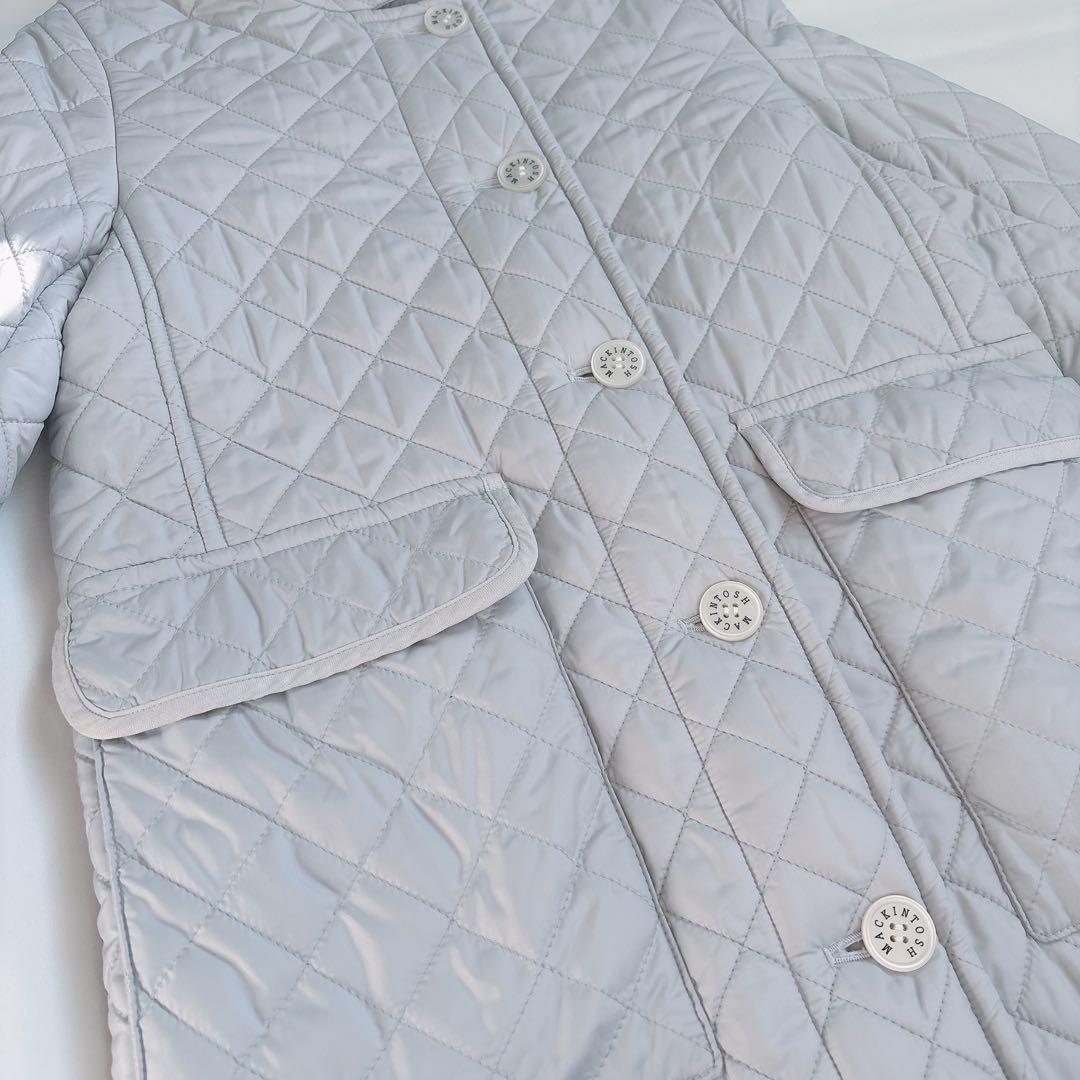 美品 マッキントッシュロンドン キルティング ロングコート ボア 36 ダウン