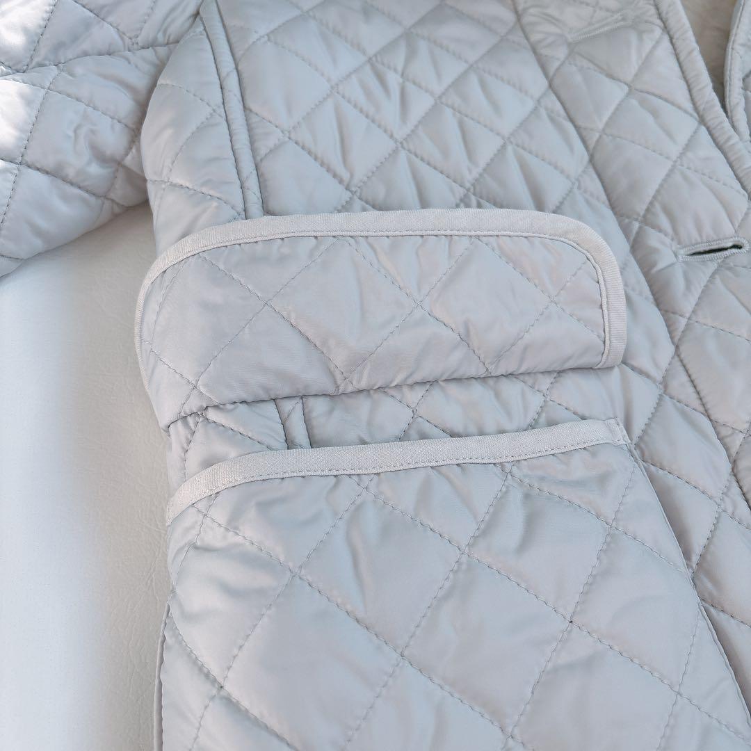 美品 マッキントッシュロンドン キルティング ロングコート ボア 36 ダウン