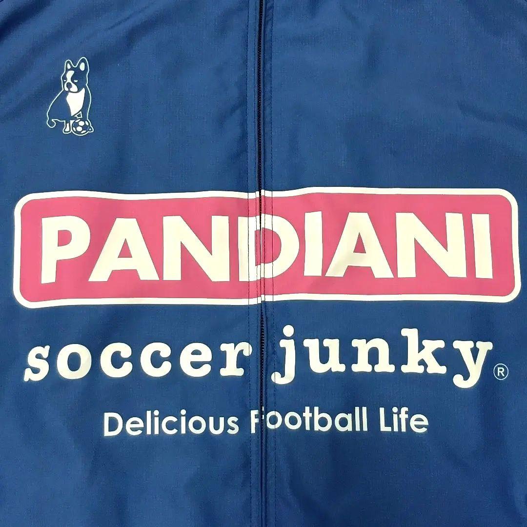 【美品】サッカージャンキー 中綿 昇華 ピステ ジャケット L 青 フルジップ