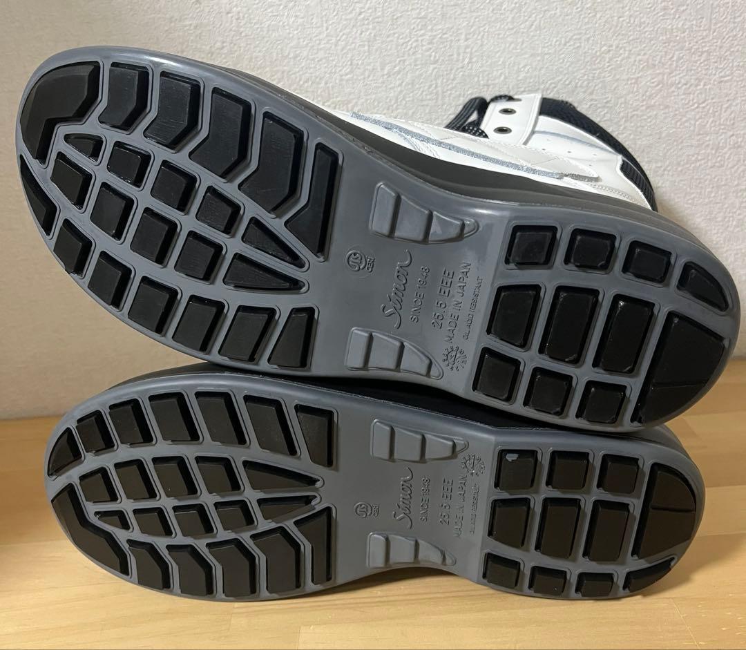 シモン simon 安全靴 WS33C 白革 25.5cm