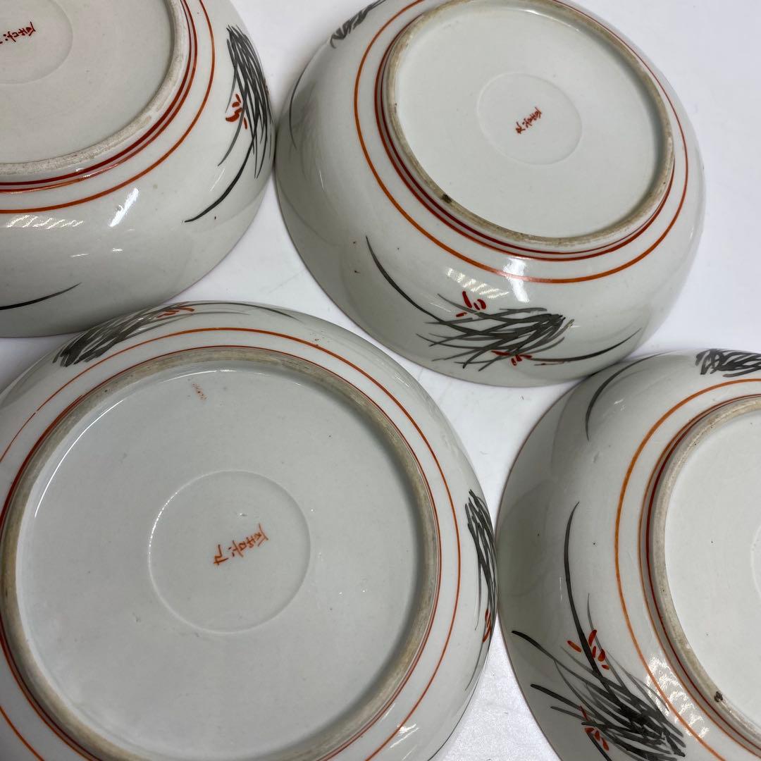 明治初期　金襴手　なます皿　8枚　幅15.7cm 東K7-1216①