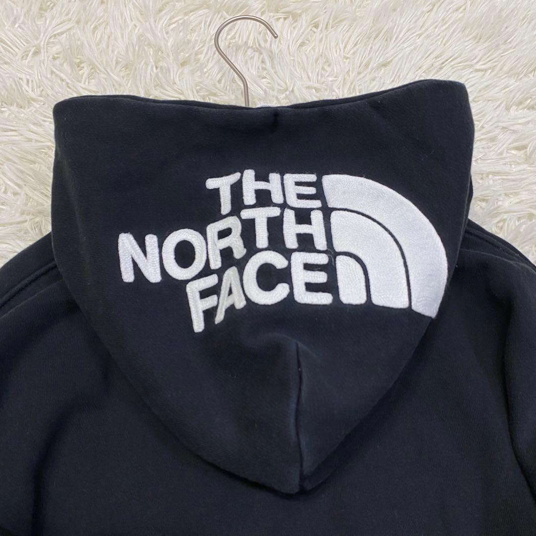 【美品✨】ザノースフェイス リアビュー フルジップパーカー 裏起毛 黒 L