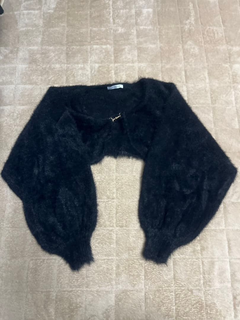 LIPSERVICE　フェザーチェックアンサンブルワンピース　ブラック