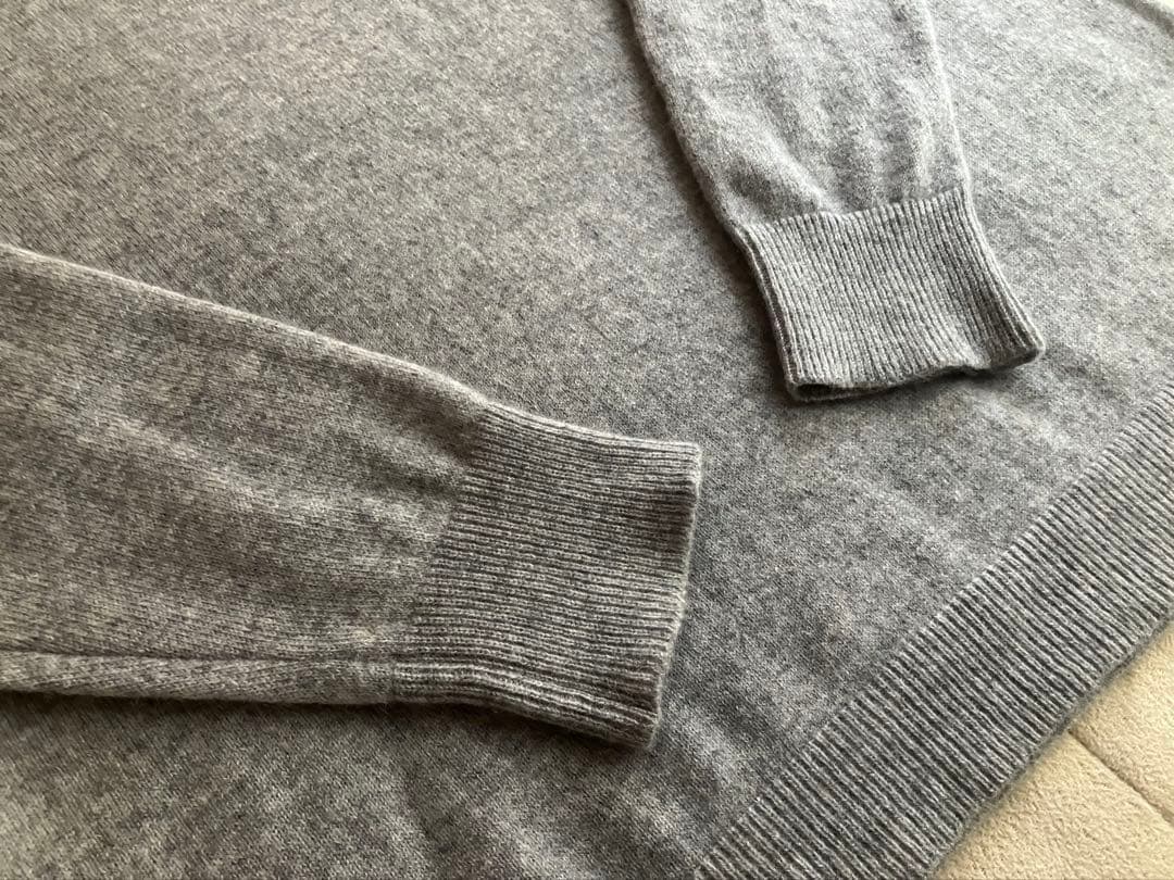 malo カシミヤ100% タートルネック ニット メランジ グレー XL