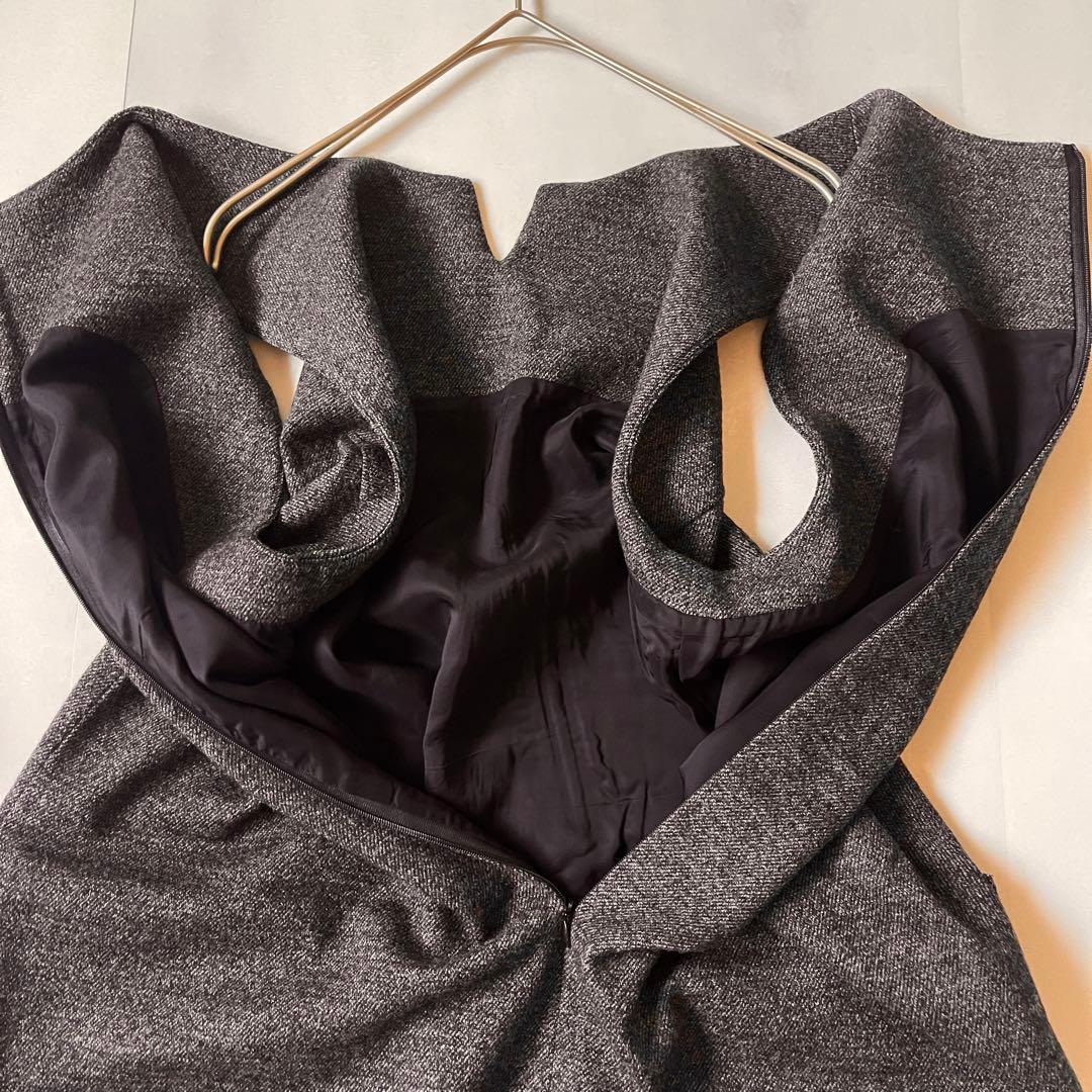 美品 レリアン ジャンパースカート ワンピース 大きいサイズ ボタン 13+