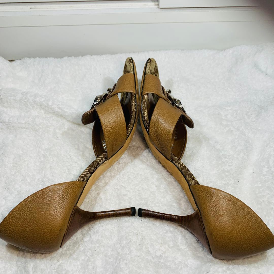 ⭐️美品 GUCCI サンダル ミュール　GG柄　36.5(23.5cm)
