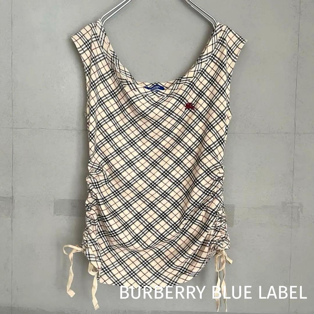 美品✨バーバリーブルーレーベル ノバチェック ノースリーブ タンク