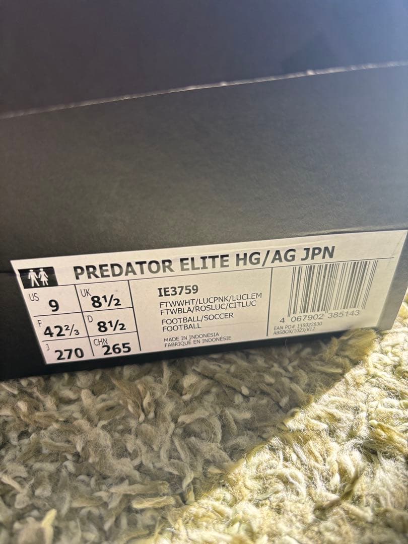 adidasスパイク　プレデターELITE 土用/人工芝用 27.0cm