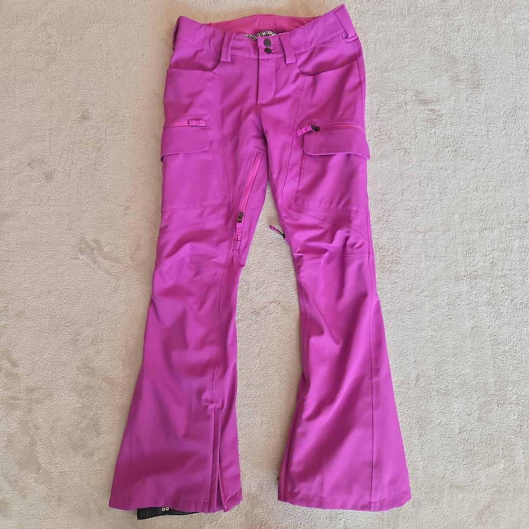 Burtonスノボウェア 上下セット Mサイズ DRYRIDE レオパード 紫