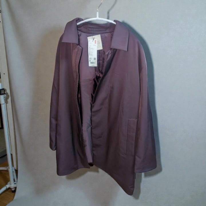 UNIQLO C パフテックハーフコート M ワイン 新品タグ付き