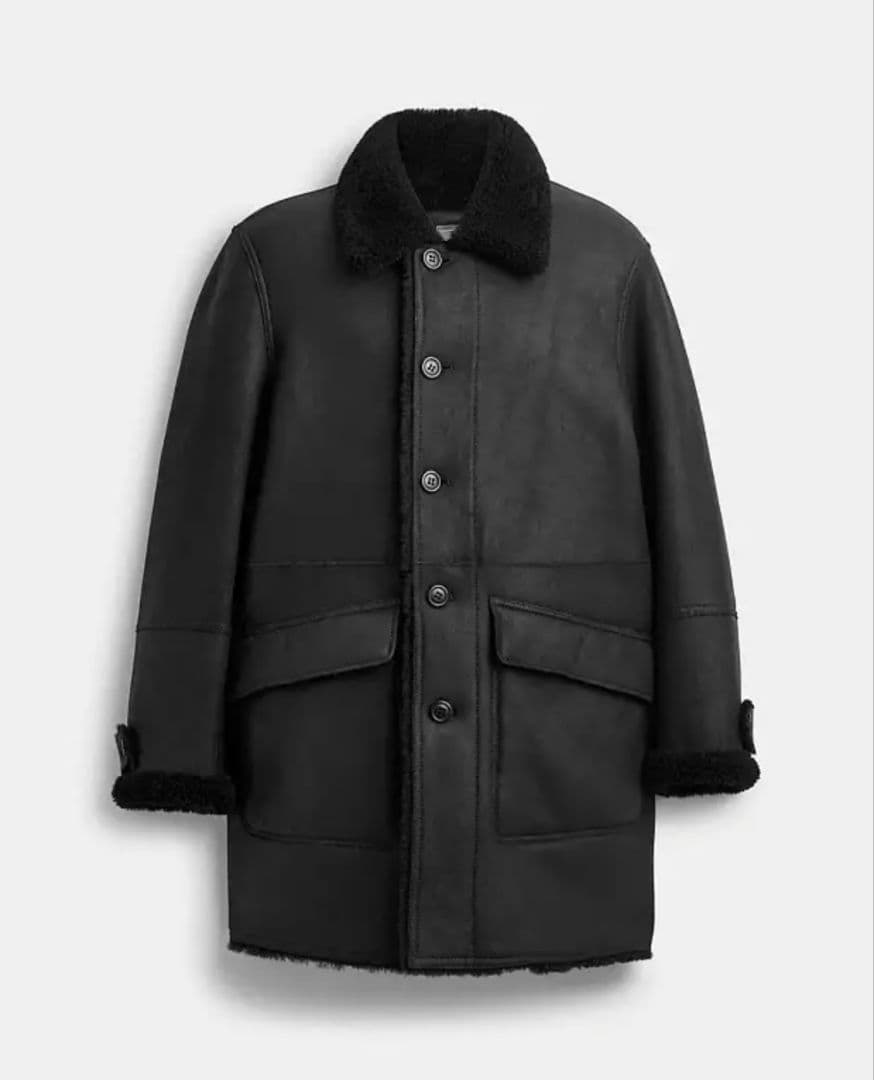 Coach（コーチ)メンズ リバーシブルシアリングコート Mサイズ ブラック