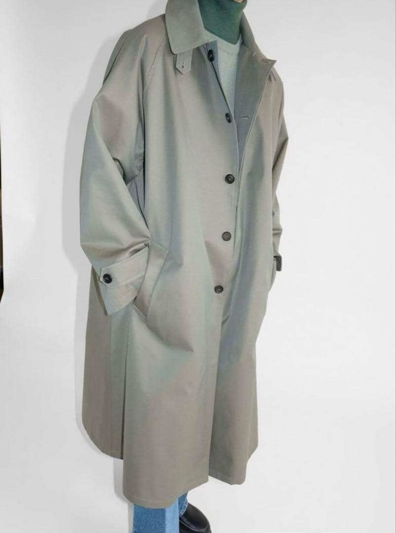 Cristaseya オーバーサイズドトレンチコート ウィズレザーパッチ