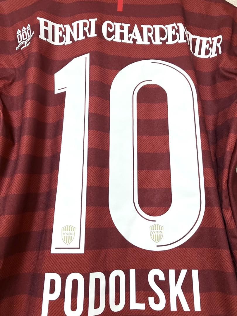 【24時間以内/匿名配送】ヴィッセル神戸 ポドルスキー ユニフォーム Mサイズ
