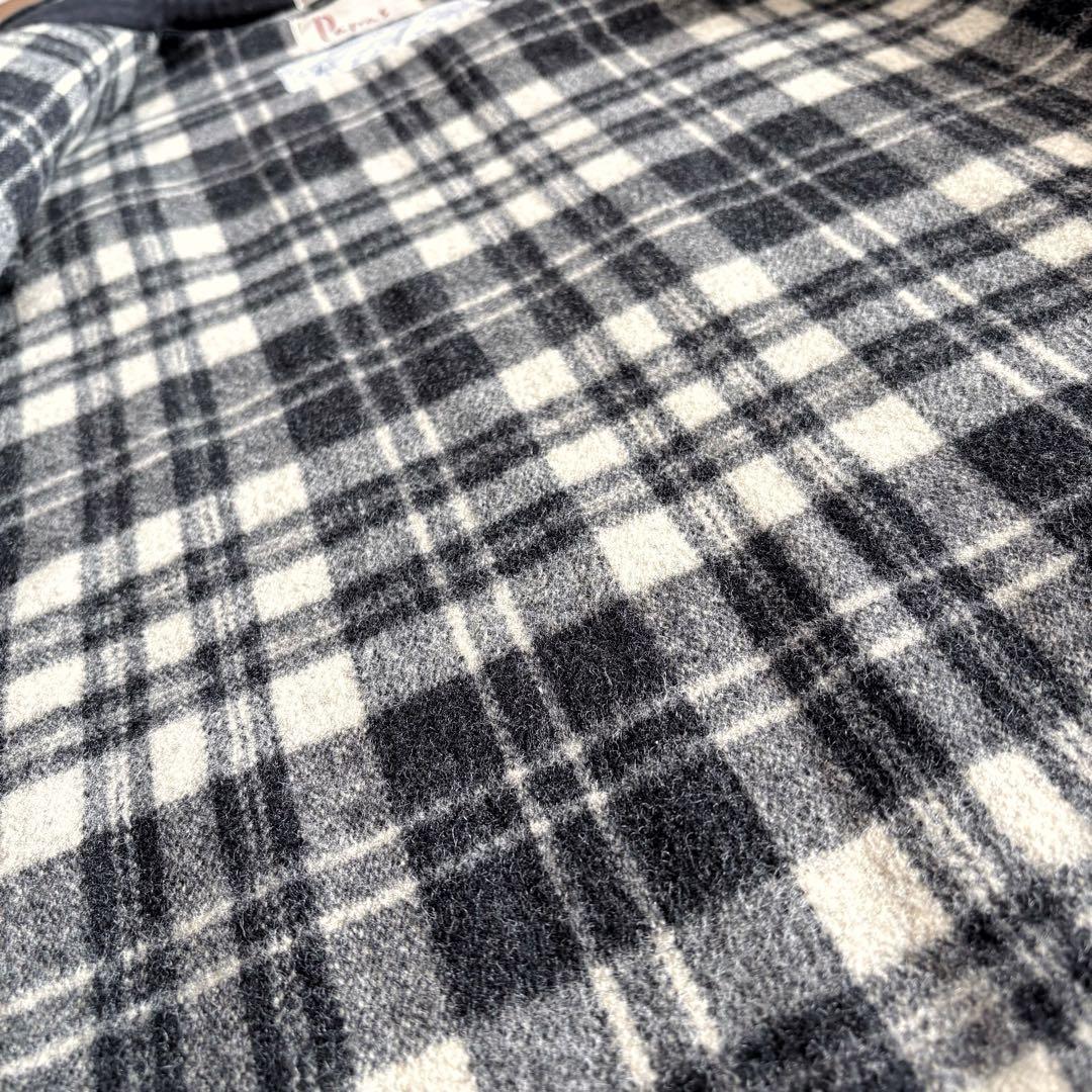 極美品 パパス ダッフルコート ビッグシルエット メルトンウール グレー L