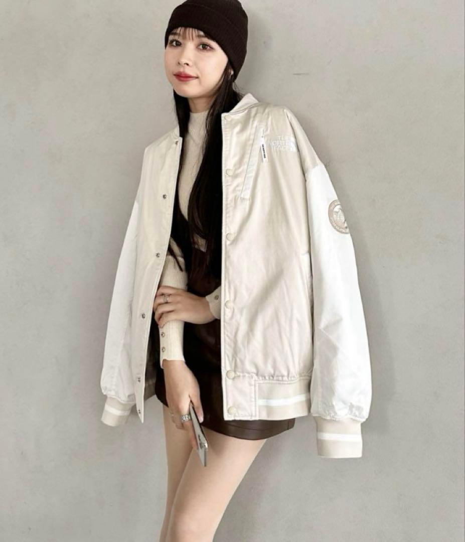 ノースフェイス ロゴ刺繍 ワッペン スタジャン プレイヤーヴァーシティ