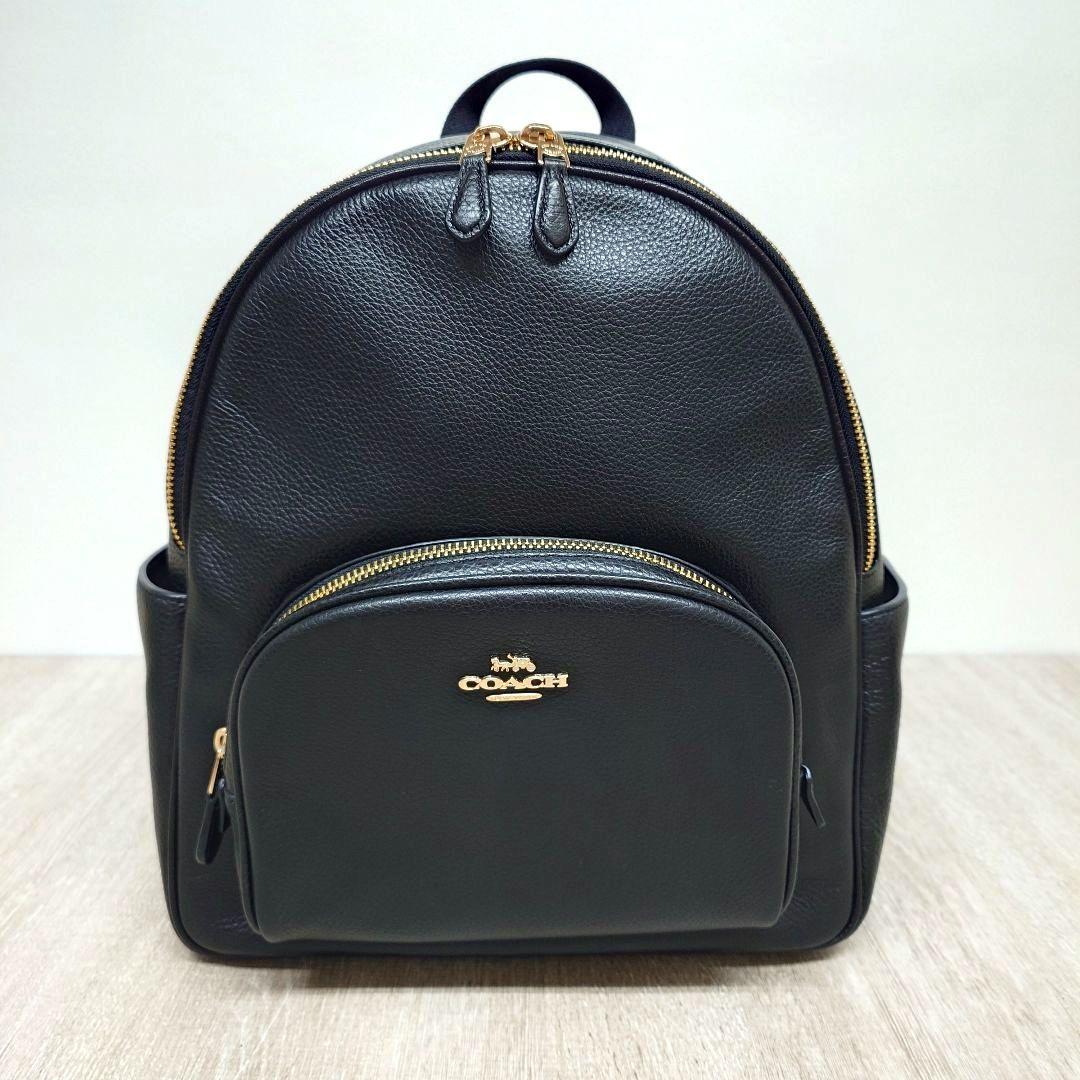 ★美品★　COACH　コーチ　レザーリュック/バックパック　黒　タグ・保存袋付