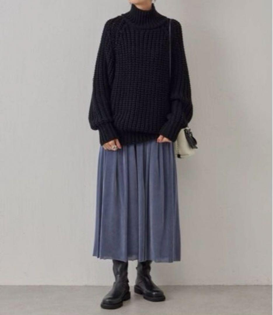 新品未使用タグ付き ビアズリー フロッキーギャザースカート ウエストゴム