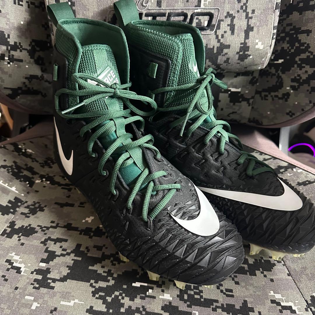 【新品未使用】ナイキ　フォースサベージ　黒×緑　29.5cm アメフトスパイク