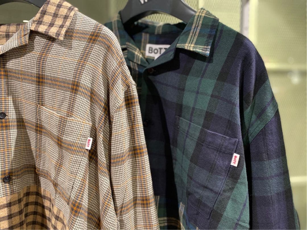 BoTT Box Flannel Shirt パッチワーク ネルシャツ bim - メルカリ