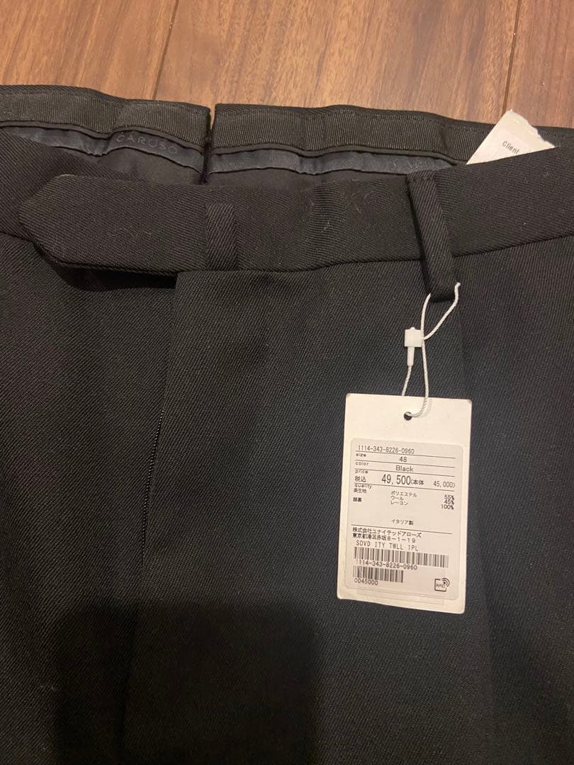 1/30迄限定価格CARSOカルーゾ スラックス黒未使用サイズ48