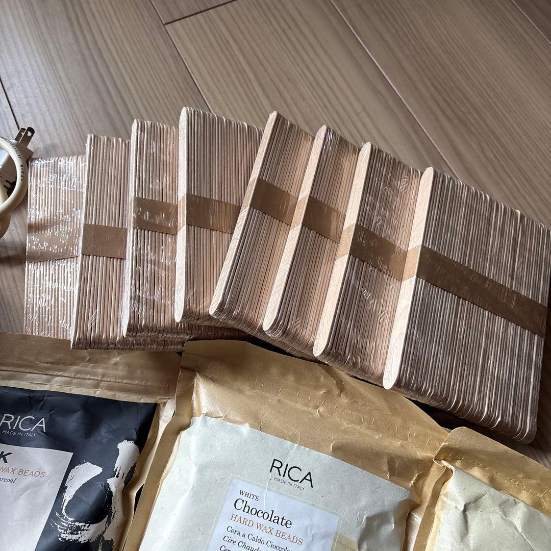 RICA ワックスウォーマー ワックスセット　木べら　業務用　リカ　脱毛