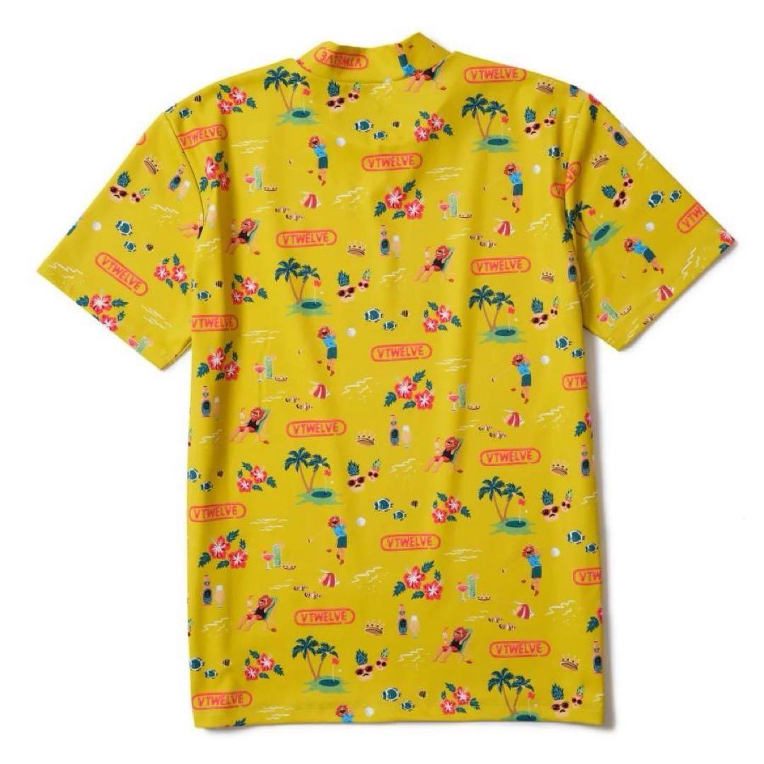 ⭐︎新品未使用Ｖ12⭐︎定価19800円⭐︎LEON⭐︎総柄モックネックyellowXL