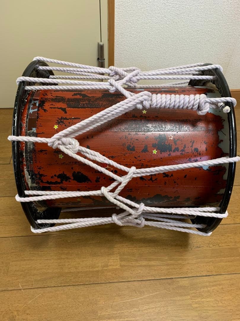 桶胴太鼓　和太鼓　W45.5cm 約5.2キロ　担ぎ桶太鼓　現状品