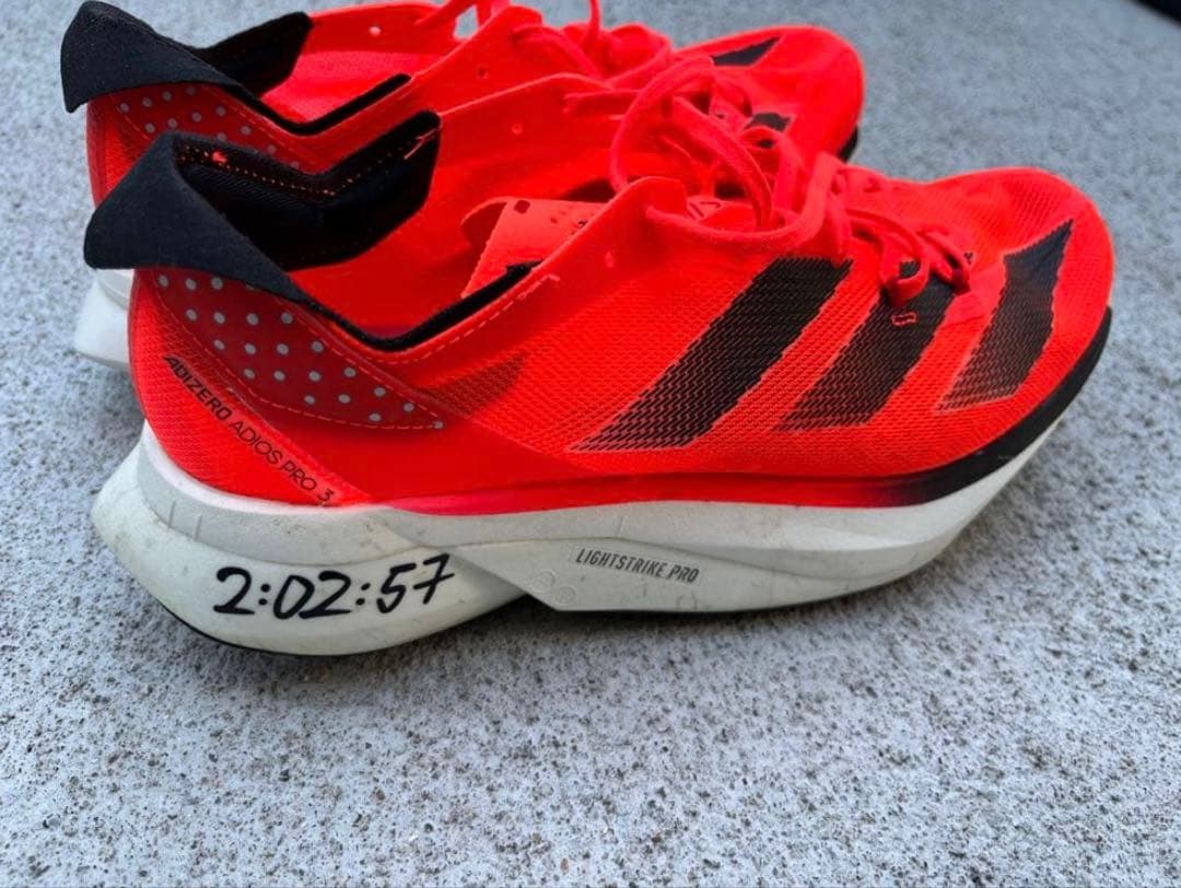 adidas ADIZERO ADIOS PRO 3 赤 オレンジ - メルカリ