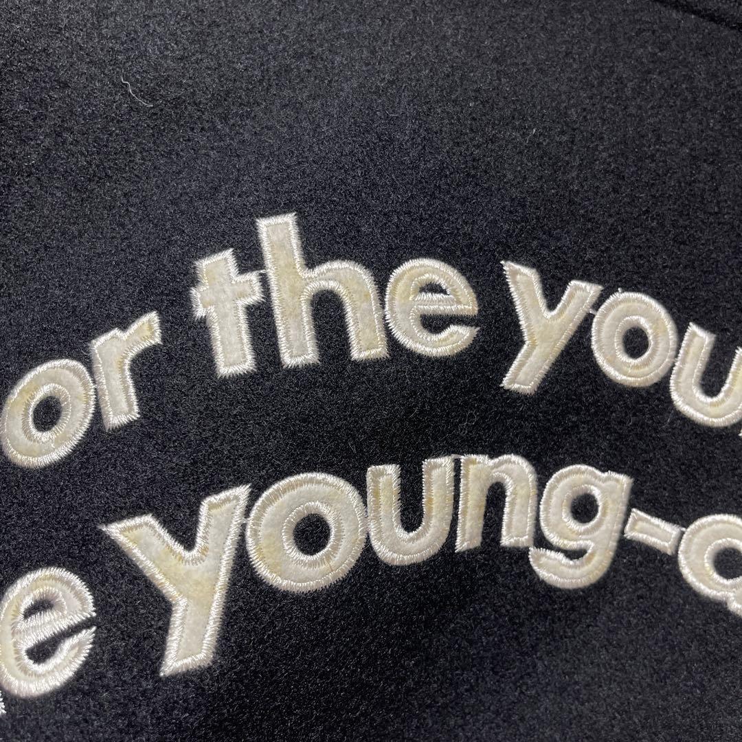 VAN JACKET　スタジャン　黒×黒　袖レザー