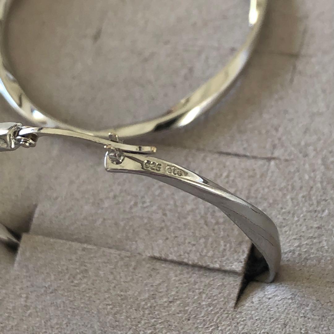 ジジ様専用 ete エテ フープピアス M プラチナム 本体925 ポストK18