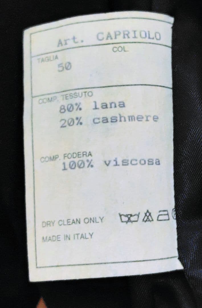 カシミヤ＆ウール　イタリア製　メンズロングコート